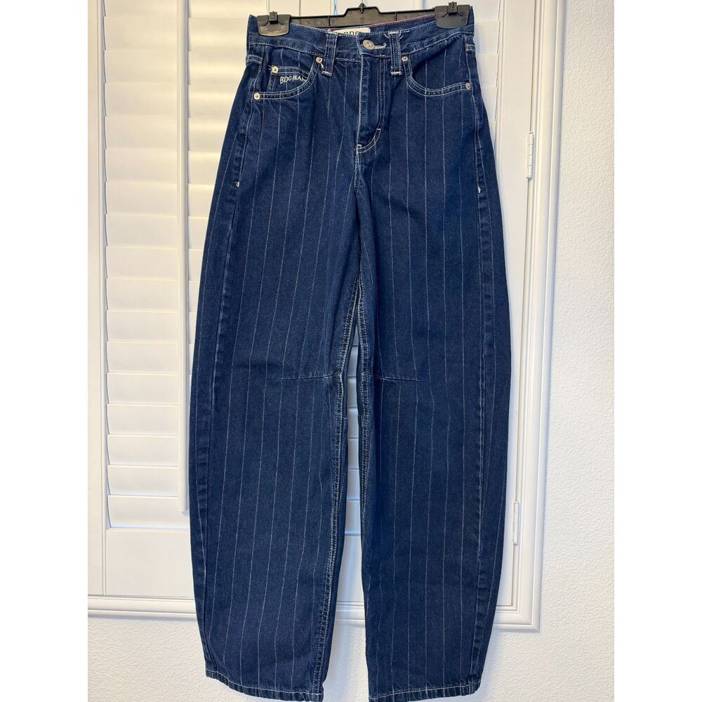 BDG Urban Outfitters Indigo Pinstripe High Waisted Balloon Jeans Size 24W / 0